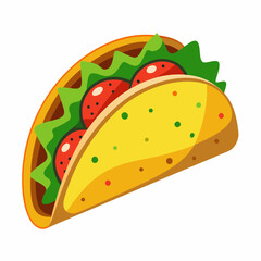 Taco on a White Background