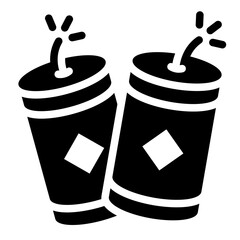 Firecracker glyph icon symbolizing Chinese celebrations and festive events