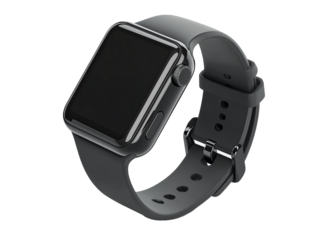 Futuristic minimalist black smartwatch showcasing sleek design for modern lifestyle and functionality