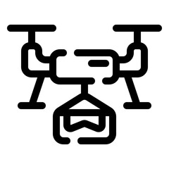 Obraz premium drone delivery icon