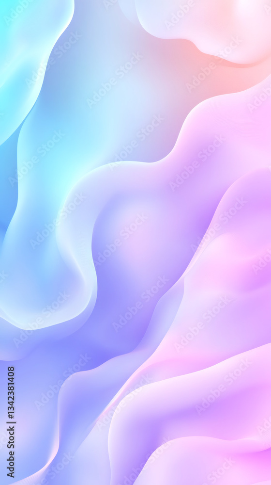 Leinwandbilder soft shapes are created by flowing pastel colors in this abstract background, perfect for websites, 