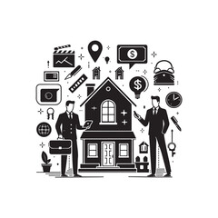 Naklejka premium Real Estate Agent Vector (6).eps