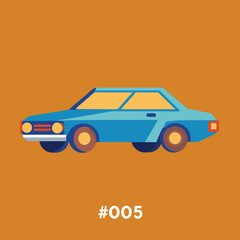 Vector Illustration of a Car Company Logo in a Solid Color Background