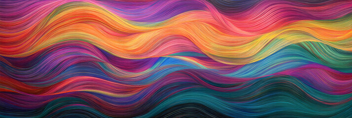 Fototapeta premium Dynamic Waves of Energy: Capturing the Essence of Vibration Through Color and Movement