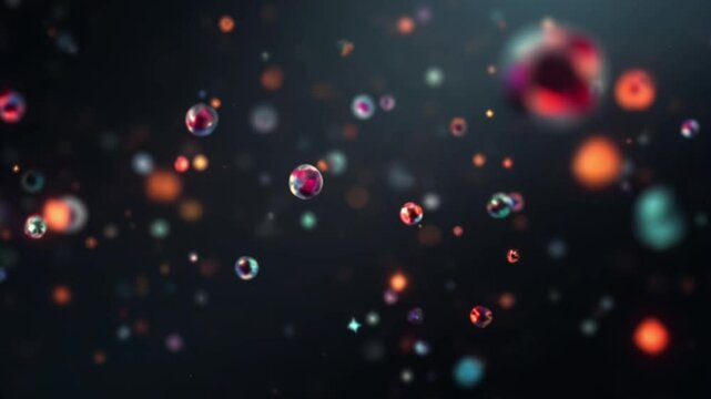 A looping animation of digital artifacts appearing randomly