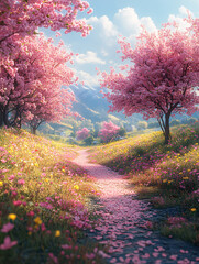 Enchanted Cherry Blossom Valley