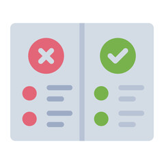 Rules flat icon for workplace policies and guidelines
