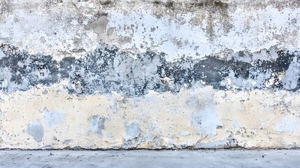 Obraz premium Grunge Wall Texture Background Grey Beige Paint Peeling Distressed Concrete Surface