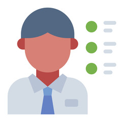 Skills flat icon representing abilities and professional expertise