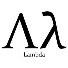 Lambda Greek alphabet symbol Beta on a Transparent Background