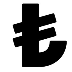 Obraz premium Turkish Lira currency symbol on a Transparent Background