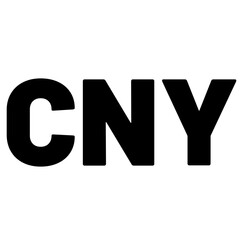 Chinese Yuan Renminbi currency symbol on a Transparent Background