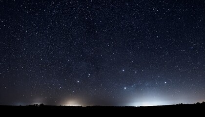 Fototapeta premium night black starry sky horizontal background