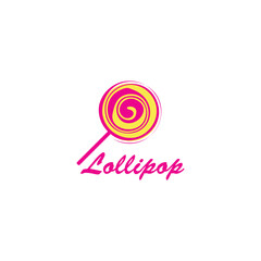 Unique Lollipop Candy Logo Vector Illustrations
