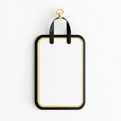 Showcase your design with this blank badge mockup on a sleek black background, perfect for branding presentations.