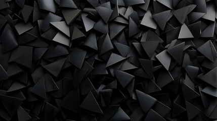 Fototapeta premium Abstract background of many black triangles.