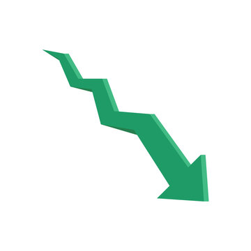 profit decrease icon in green color