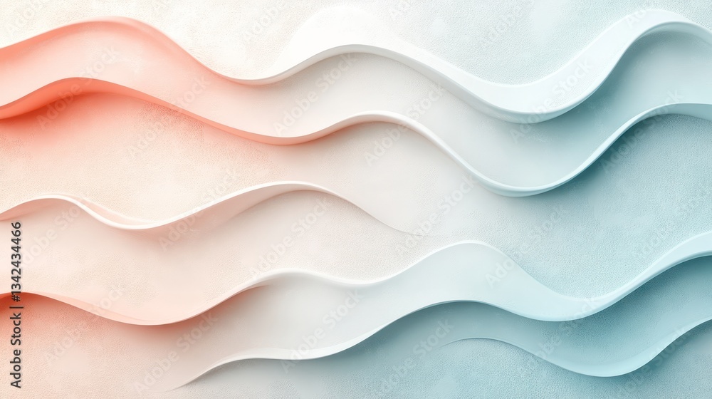 Aufkleber abstract wavy background with pastel color gradient.