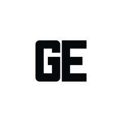 GE monogram logo design letter text name symbol monochrome logotype alphabet character simple logo
