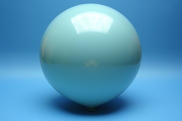 Obraz premium Teal Balloon for Blue Background.