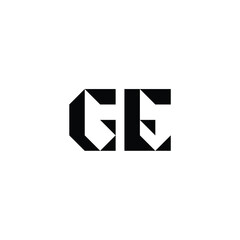 GE monogram logo design letter text name symbol monochrome logotype alphabet character simple logo