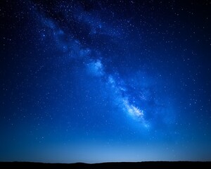 Fototapeta premium Night sky with the Milky Way in dark atmosphere
