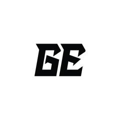 GE monogram logo design letter text name symbol monochrome logotype alphabet character simple logo