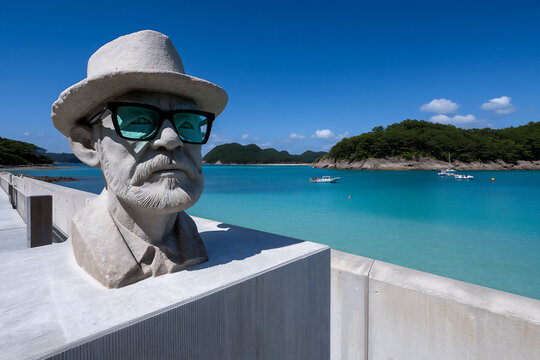 the iconic stone statue of the ilha de domo,