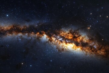 Obraz premium Dazzling portrait of a galactic spiral showcasing a mix of vibrant colors against a deep space backdrop : Generative AI