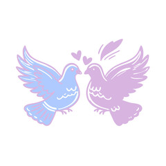 Fototapeta premium Dove icon expressing love in a romantic setting, peace symbol concept