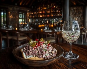 Tropical Restaurant Appetizer for Refreshing Drink.