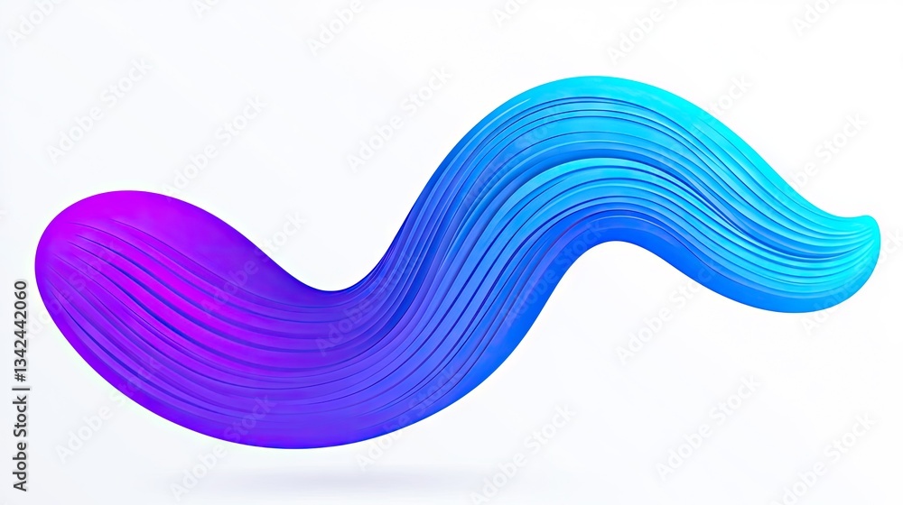 Canvas Prints abstract fluid shape on white background