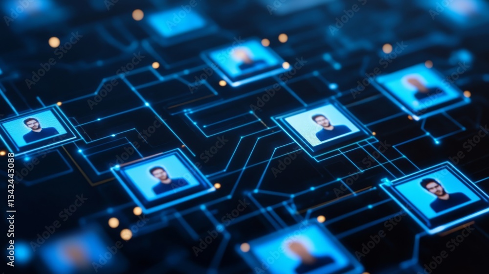 Poster explore the synergy of blockchain and social networks, where viral profiles connect through decentra