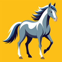 Obraz premium Elegant Horse Logo Vector Illustration in Solid Color, Perfect for Branding and Marketing
