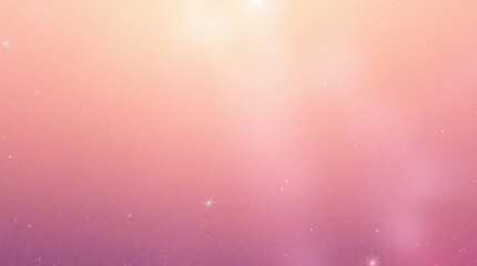 Soft Pink and Orange Starry Sky Background with Subtle Glow