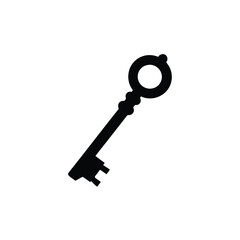 golden key isolated on white vector illustration
