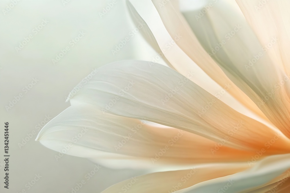 Leinwandbilder soft-hued petals of a flower softly illuminated creating a calming atmosphere and gentle aesthetic :