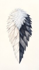 Dual Feather Abstract Art.