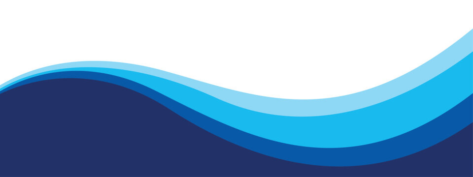 Abstract design of blue and white waves.