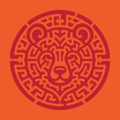 Popular editable duo tone colored stylized vector drawing illustration for all artistic projects
