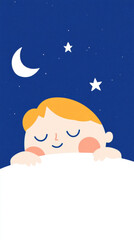Sleeping Baby Represents Calmness Cozy Bedroom Digital Art Nighttime Front View Calm Down Vibes