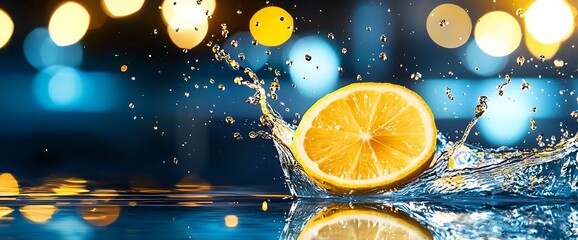 Refreshing Lemon Water Splash