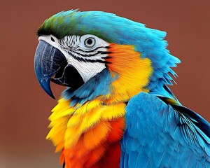 Fototapeta premium Vibrant Macaw Portrait.