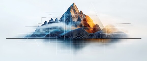 Mountain peak, data visualization