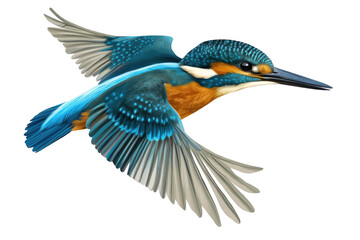 Fototapeta premium Flying Kingfisher Bird Wildlife Nature.