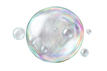 Iridescent Soap Bubbles with Macro, and Abstract Background.