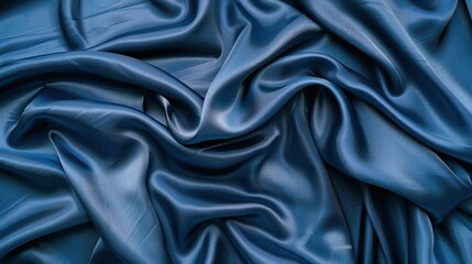 Obraz premium Black silk satin texture reveals graceful folds, exuding elegance and sophistication for a luxurious touch to any design.