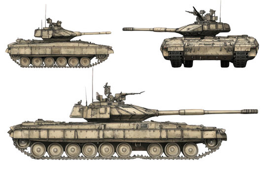 T90 Tank with Military Vehicle, Army, and Combat.