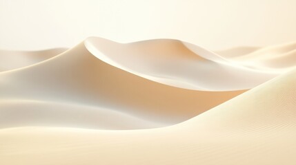 Elegant Sand Dunes in Soft Light A Serene Desert Landscape for Nature and Environmental Themes