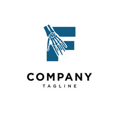 Letter F Wrist Surgery Logo Icon